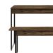 Conjunto de Mesa de Jantar com Banco Studio Carvalho Dark e Preto