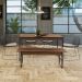 Conjunto de Mesa de Jantar com Banco Studio Nogal e Preto