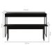 Conjunto de Mesa de Jantar com Banco Studio Preto