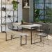 Conjunto de Mesa de Jantar com Banco Studio Snow e Preto