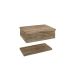 Conjunto para Banheiro Bancada com Cuba L42 Abaulada e Prateleira City 605 Carvalho