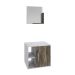 Conjunto para Banheiro Gabinete e Espelheira Soft 500 Branco Chess e Carvalho Dark
