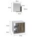 Conjunto para Banheiro Gabinete e Espelheira Soft 500 Branco Chess e Carvalho Dark