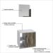 Conjunto para Banheiro Gabinete e Espelheira Soft 500 Branco Chess e Carvalho Dark