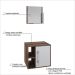 Conjunto para Banheiro Gabinete e Espelheira Soft 500 Nogal e Branco Chess
