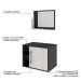 Conjunto para Banheiro Gabinete e Espelheira Soft 600 Preto Ônix e Snow
