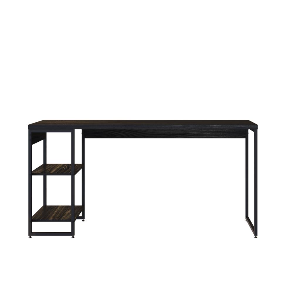Escrivaninha com Estante Studio Preta 74 cm