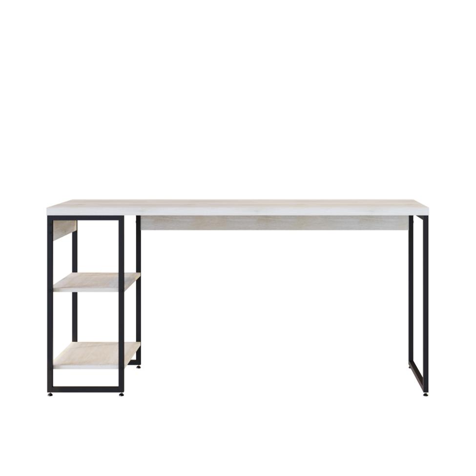 Escrivaninha com Estante Studio Snow e Preta 74 cm