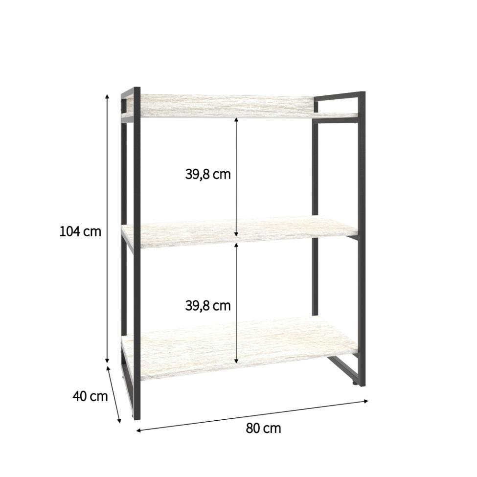 Estante Kuadra I Bege 80 cm