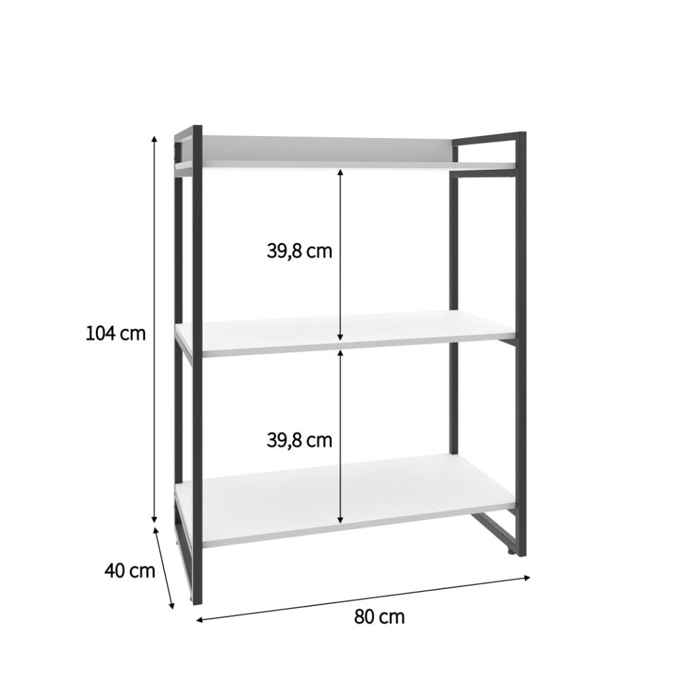 Estante Kuadra I Branca 80 cm