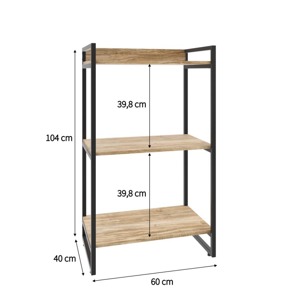 Estante Kuadra I Carvalho 60 cm