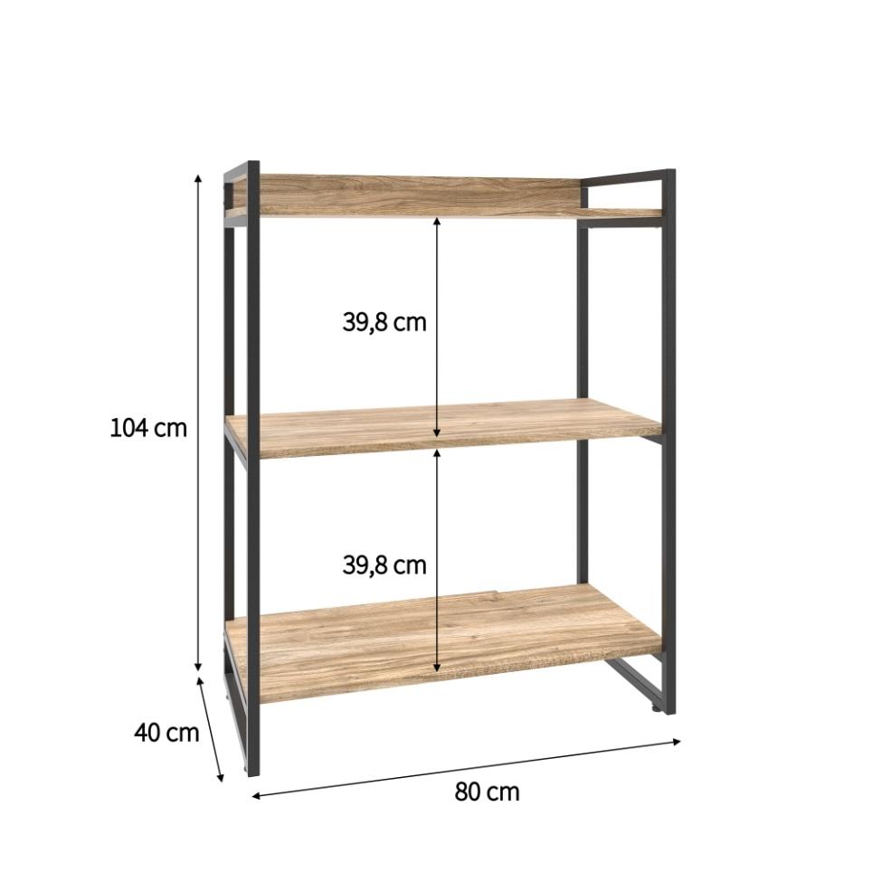 Estante Kuadra I Carvalho 80 cm
