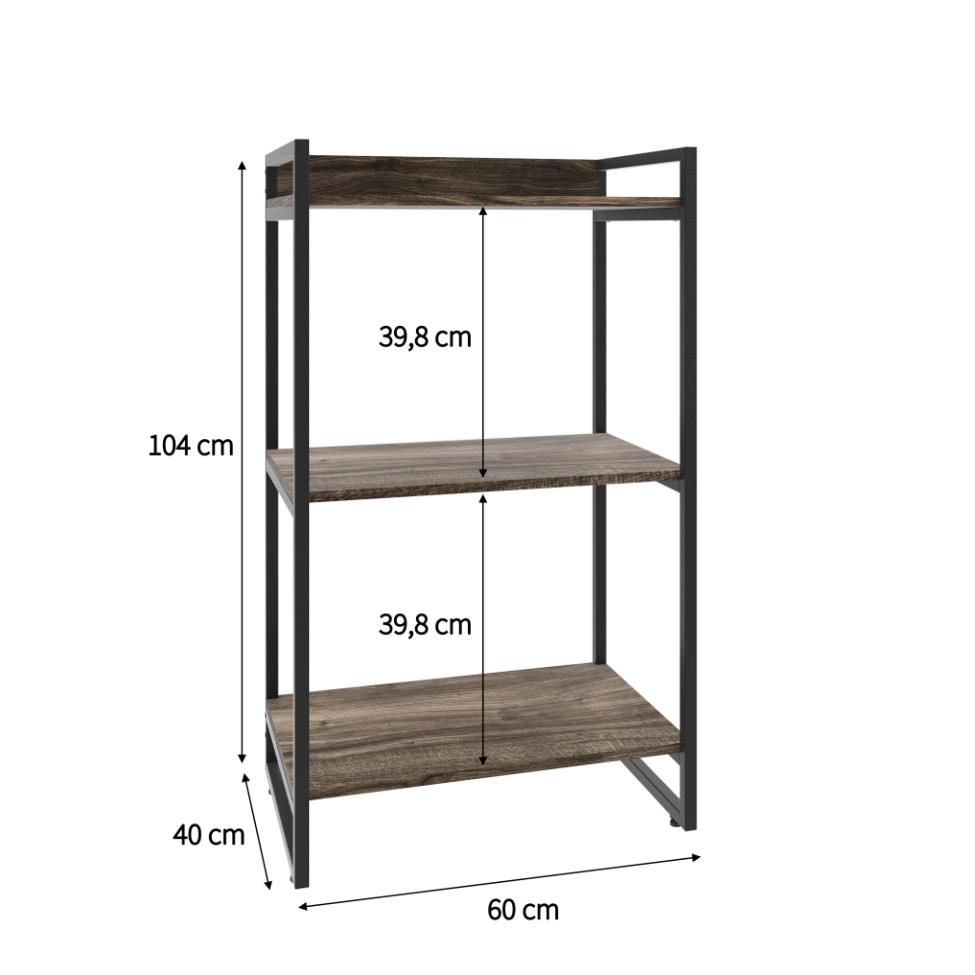 Estante Kuadra I Marrom Escuro 60 cm