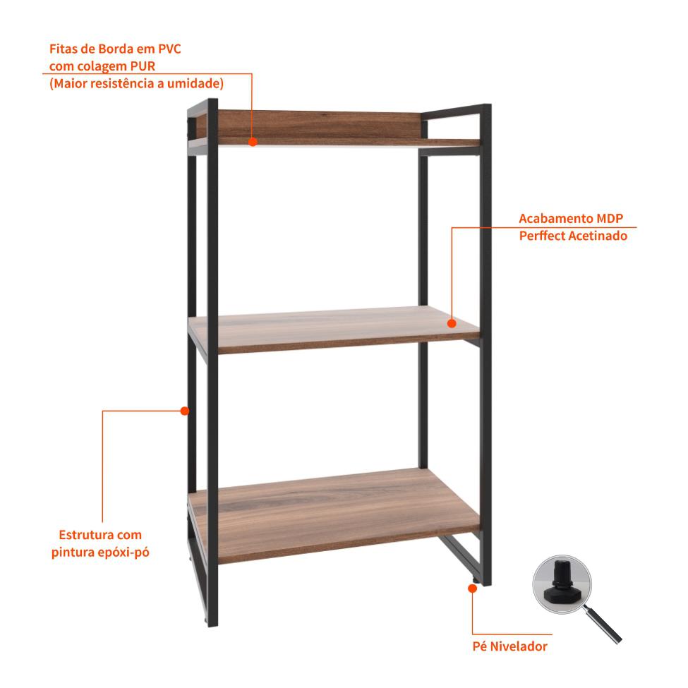 Estante Kuadra I Nogal 60 cm