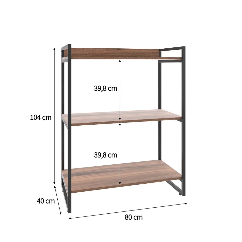 Estante Kuadra I Nogal 80 cm