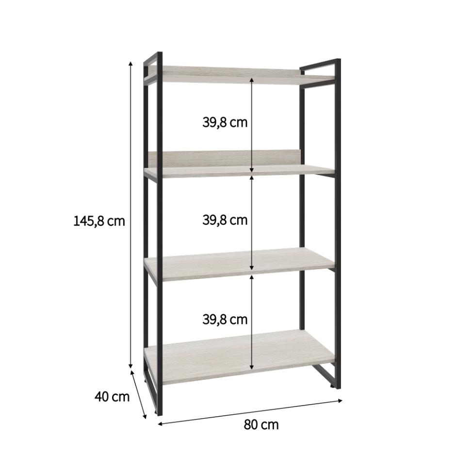 Estante Kuadra II Bege 80 cm