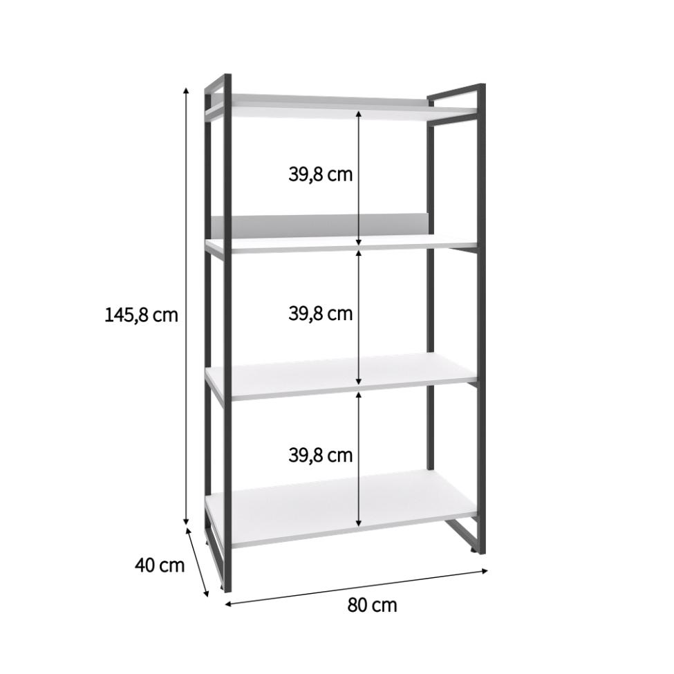 Estante Kuadra II Branca 80 cm