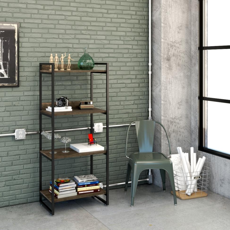 Estante Kuadra II Marrom Escuro 60 cm