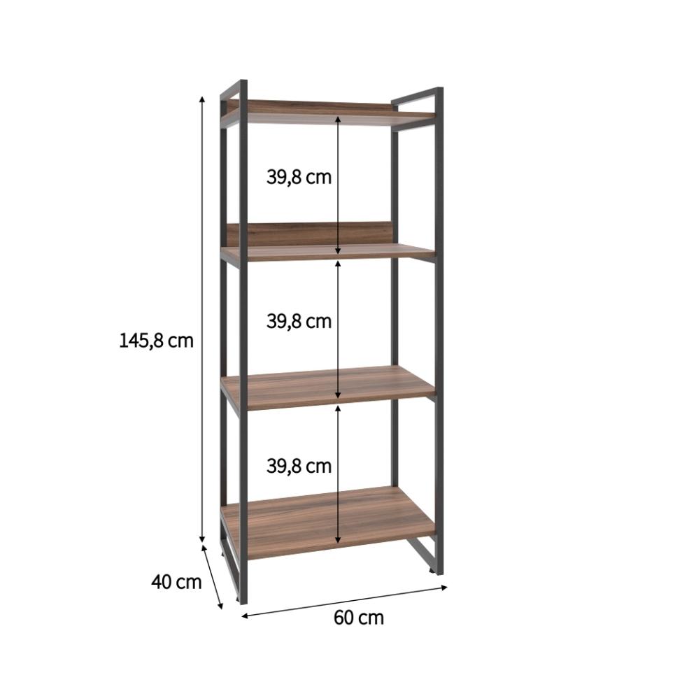 Estante Kuadra II Nogal 60 cm