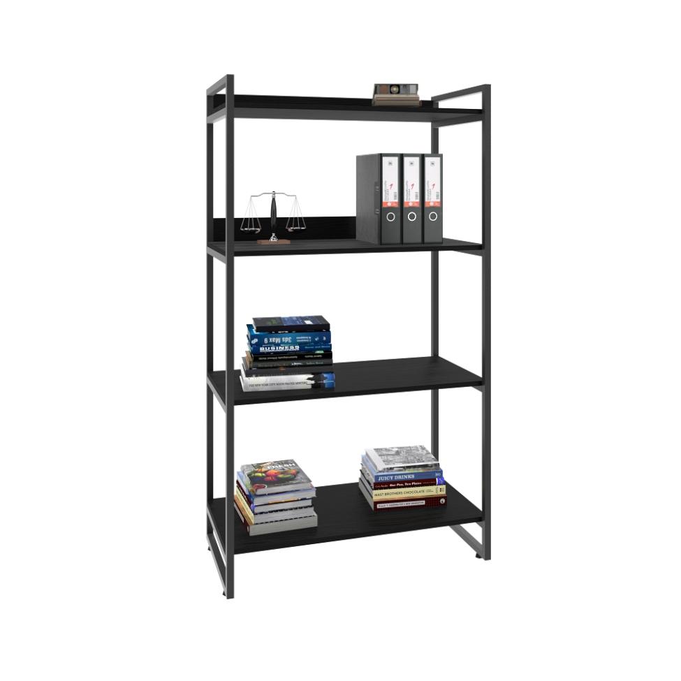 Estante Kuadra II Preta 80 cm