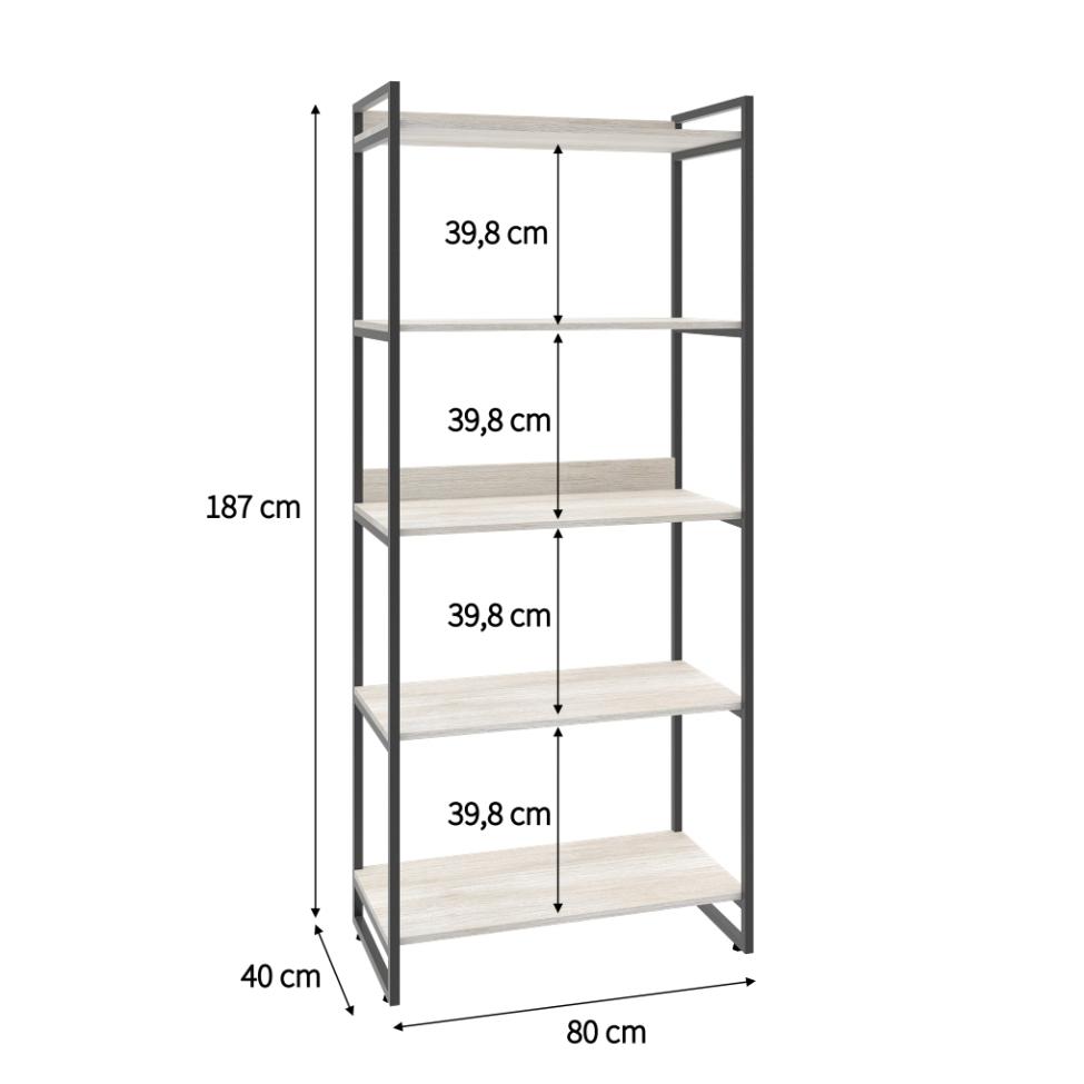Estante Kuadra III Bege 80 cm