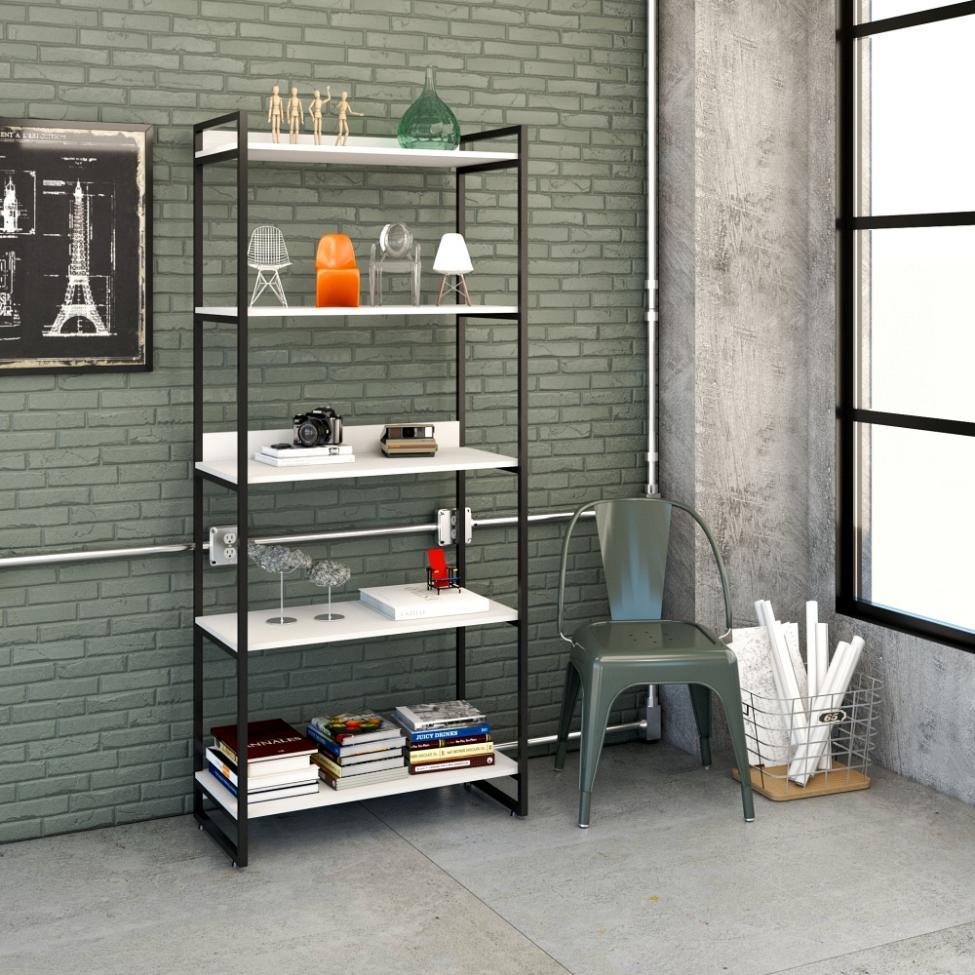 Estante Kuadra III Branca 80 cm
