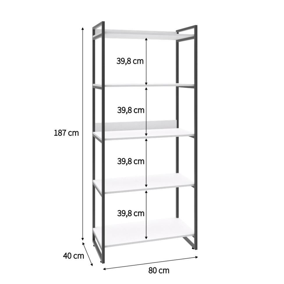 Estante Kuadra III Branca 80 cm