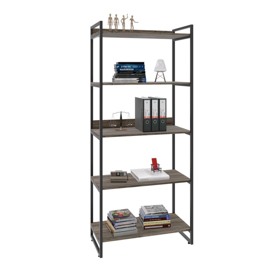 Estante Kuadra III Marrom Escuro 80 cm