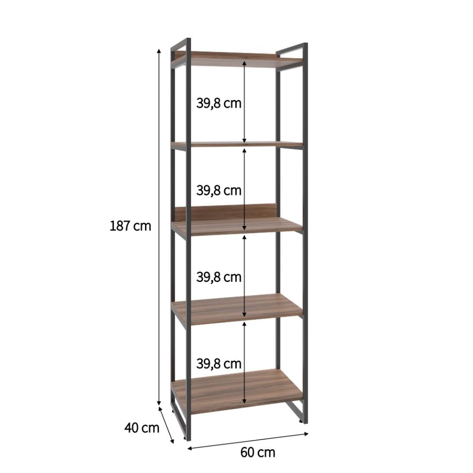 Estante Kuadra III Nogal 60 cm