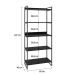 Estante Kuadra III Preta 80 cm