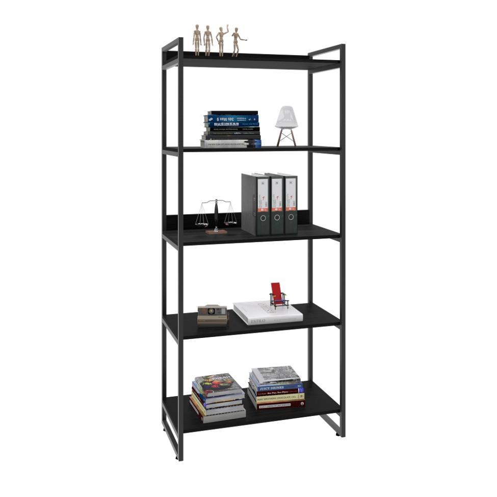 Estante Kuadra III Preta 80 cm