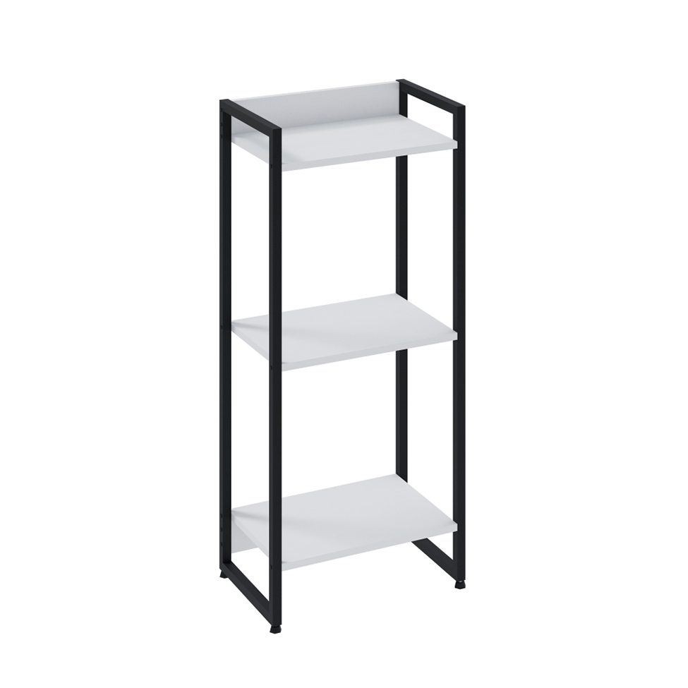 Estante Studio Branca e Preta 104 cm