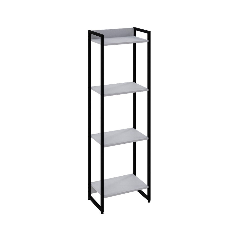 Estante Studio Branca e Preta 146 cm