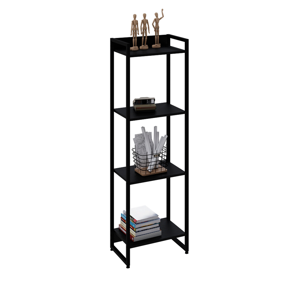 Estante Studio Ônix e Preta 146 cm
