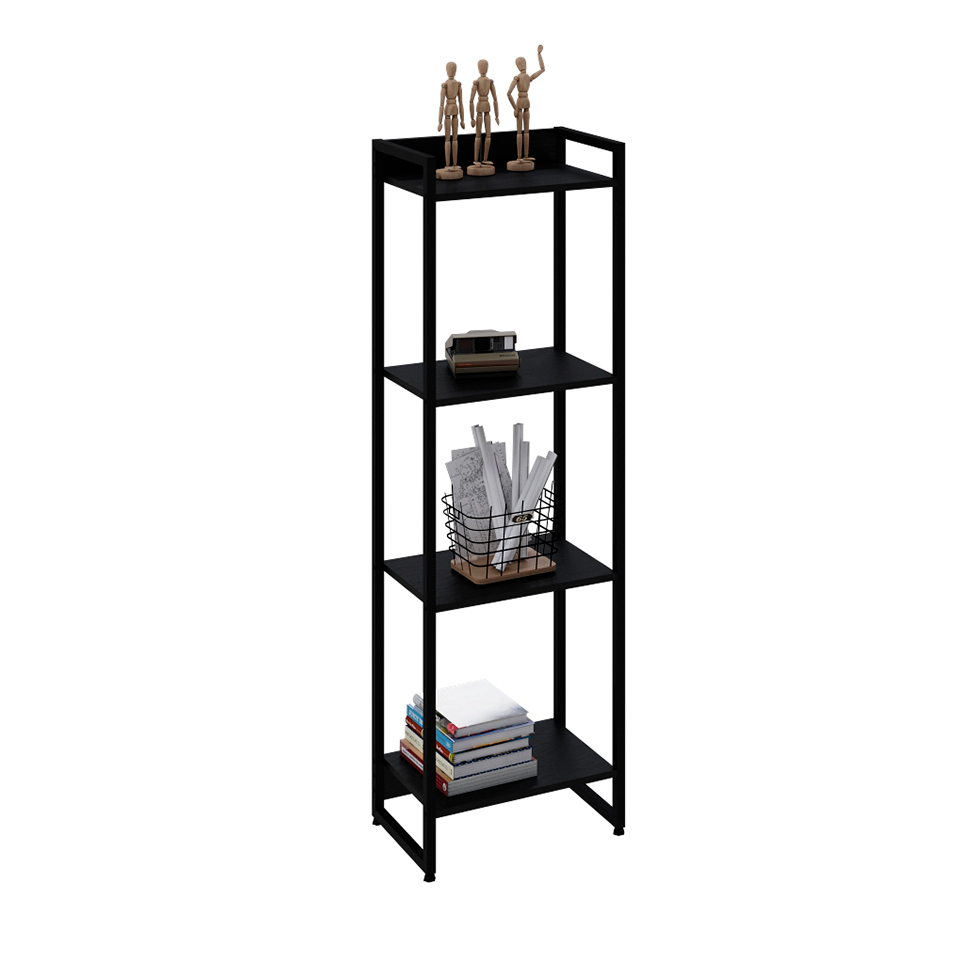 Estante Studio Ônix e Preta 146 cm