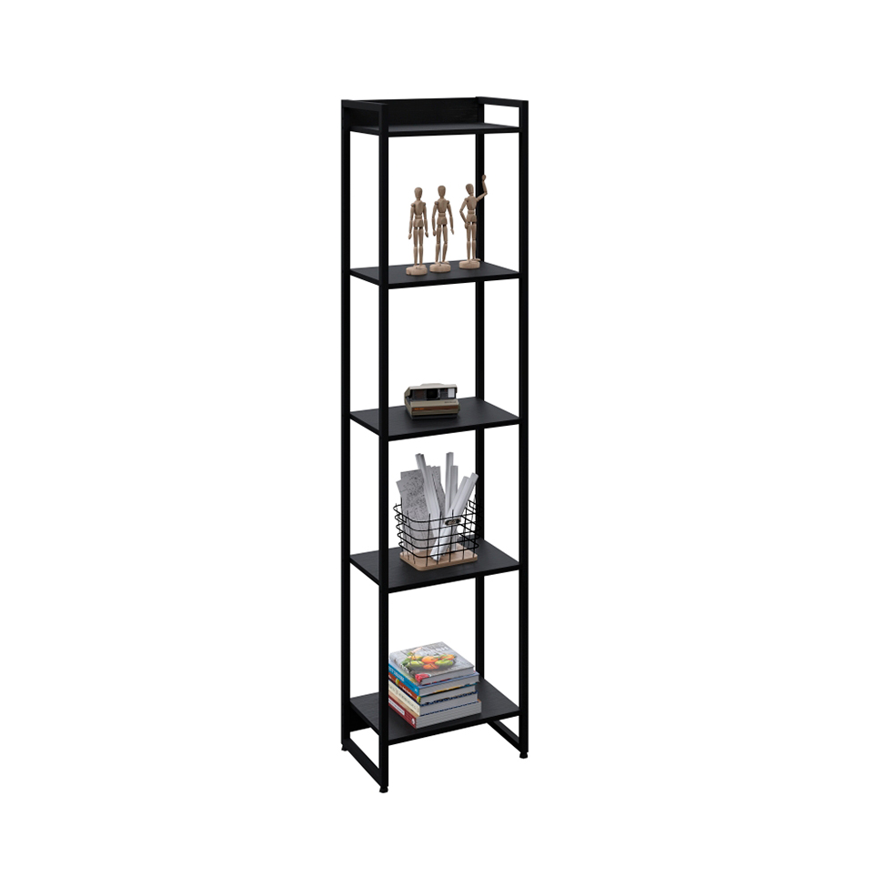 Estante Studio Ônix e Preta 187 cm
