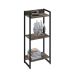 Estante Studio Carvalho Dark e Preta 104 cm