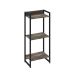 Estante Studio Carvalho Dark e Preta 104 cm