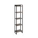 Estante Studio Carvalho Dark e Preta 187 cm