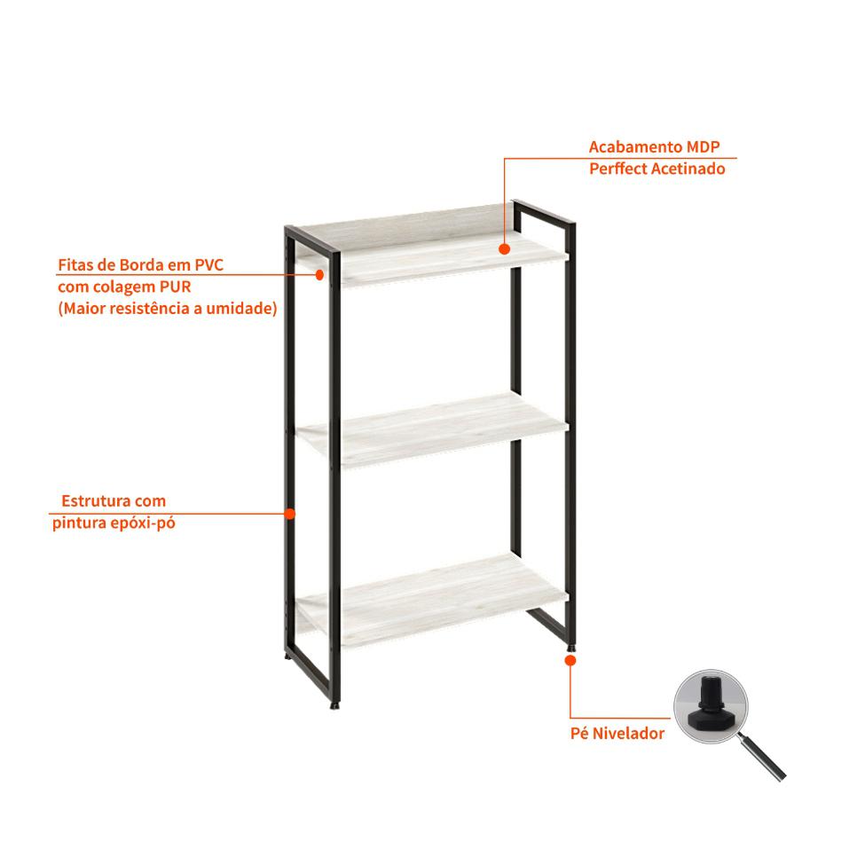 Estante Studio I Bege 60 cm