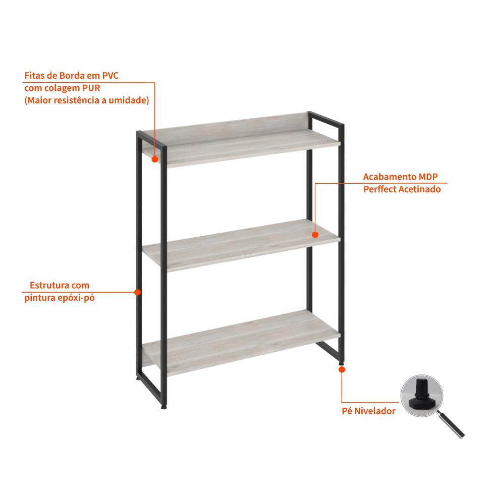 Estante Studio I Bege 80 cm