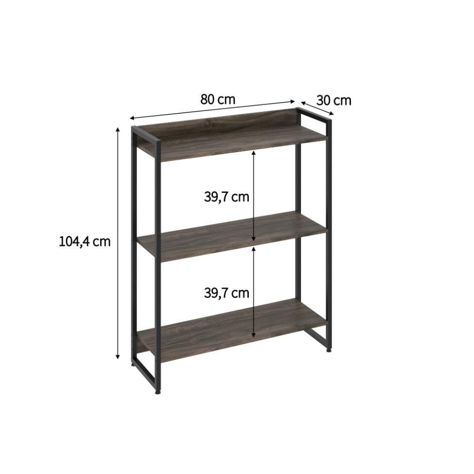 Estante Studio I Marrom Escuro 80 cm
