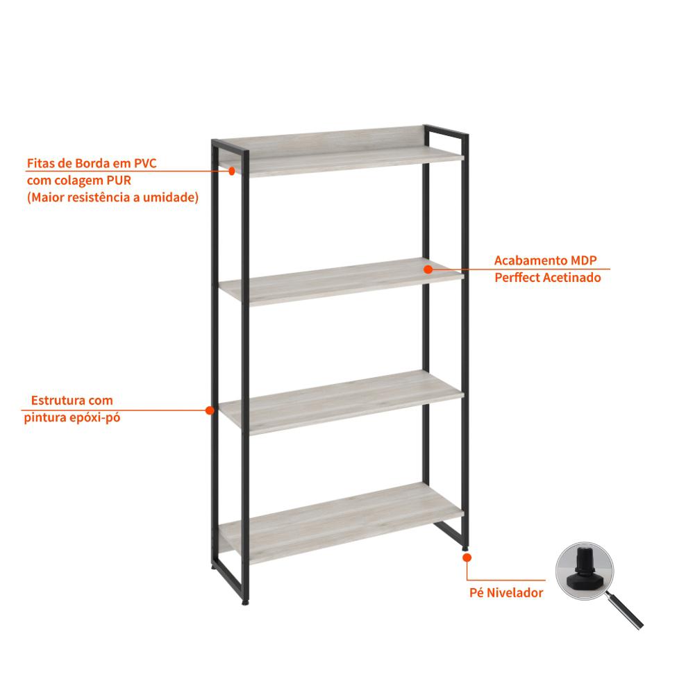 Estante Studio II Bege 80 cm