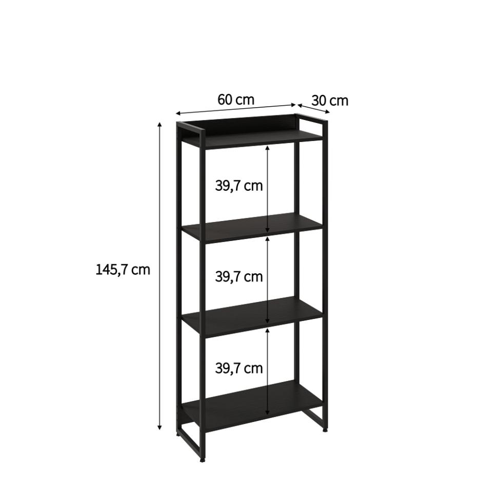 Estante Studio II Preta 60 cm