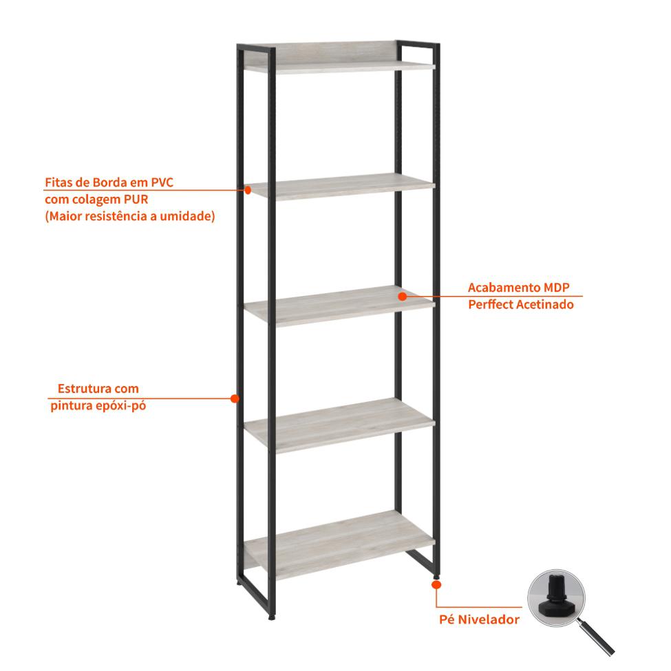 Estante Studio III Bege 60 cm