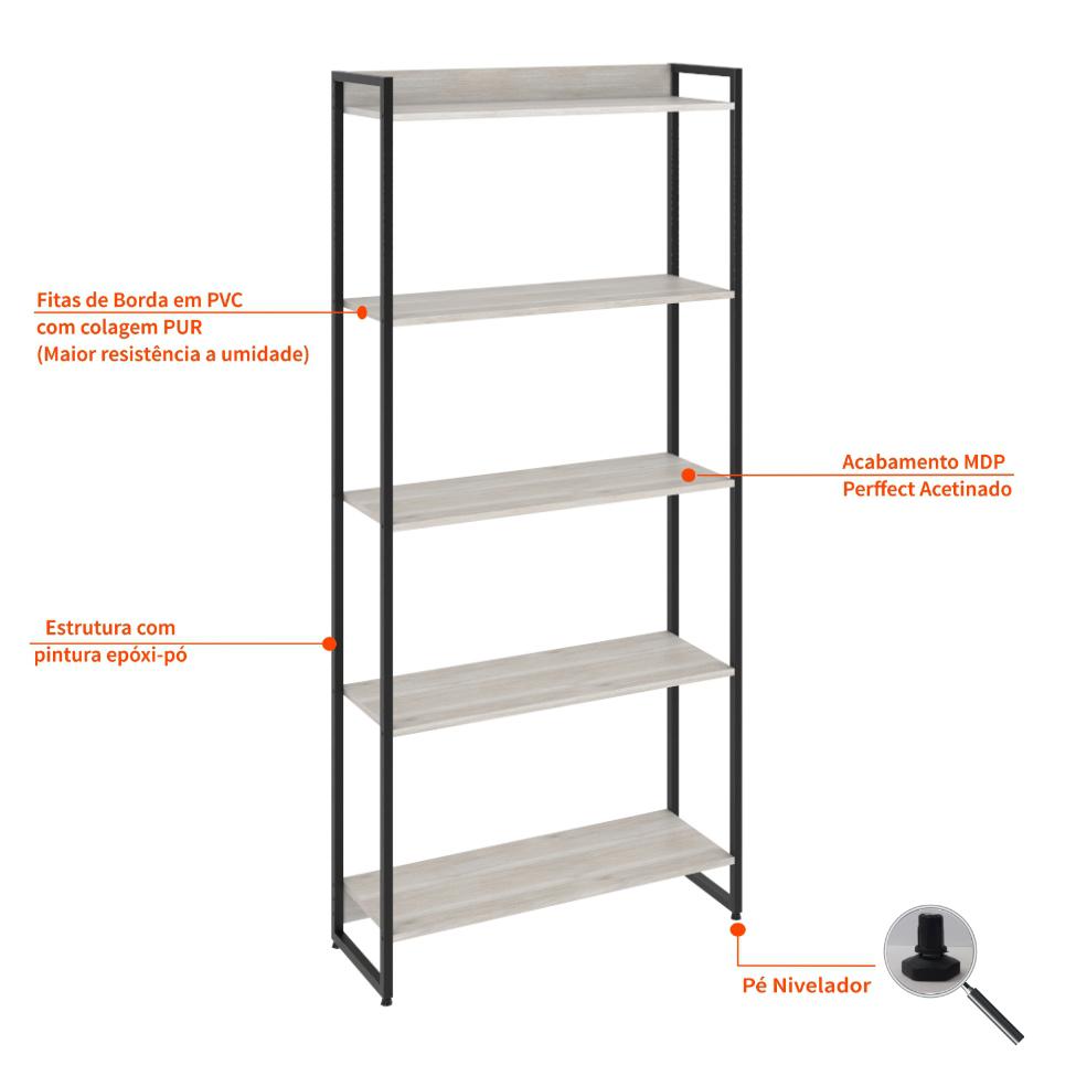 Estante Studio III Bege 80 cm