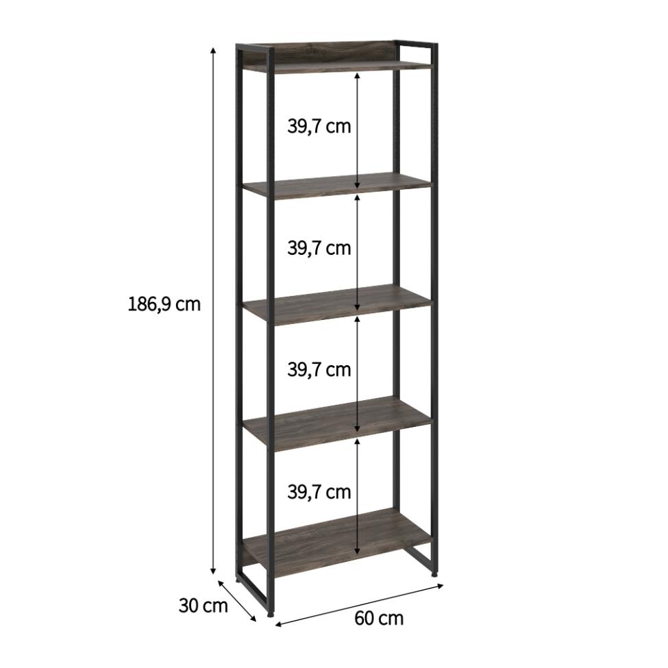 Estante Studio III Marrom Escuro 60 cm