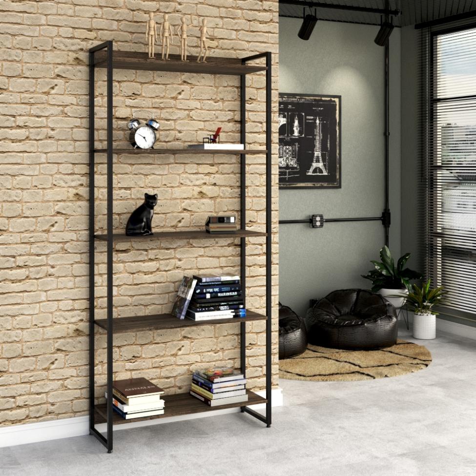 Estante Studio III Marrom Escuro 80 cm