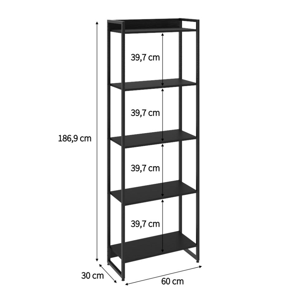 Estante Studio III Preta 60 cm