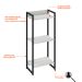 Estante Studio Snow e Preta 104 cm